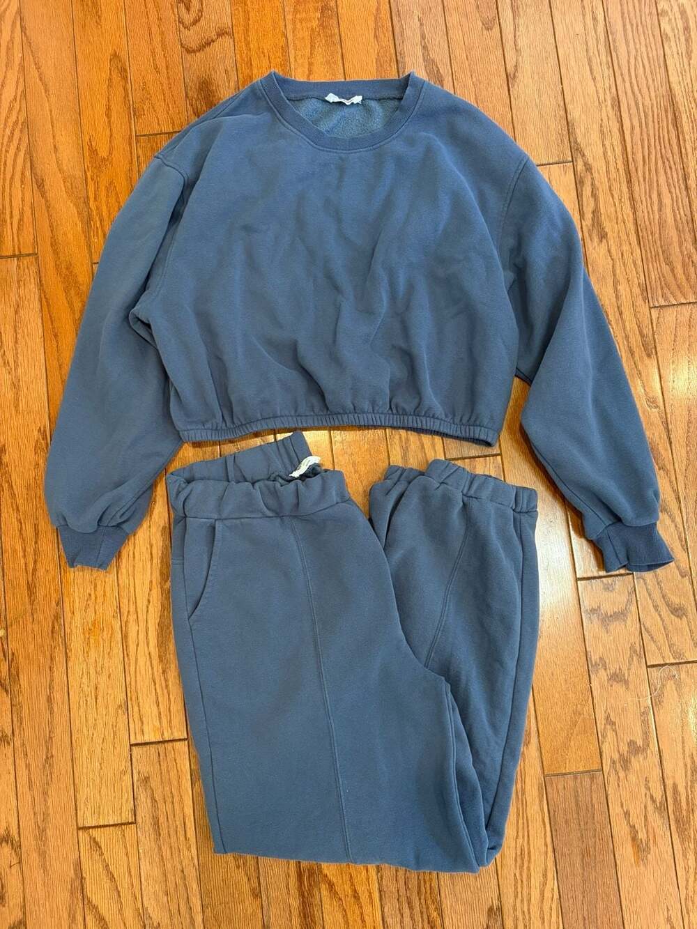Double Zero Two-Piece Cropped Sweatshirt and Joggers Lounge Set